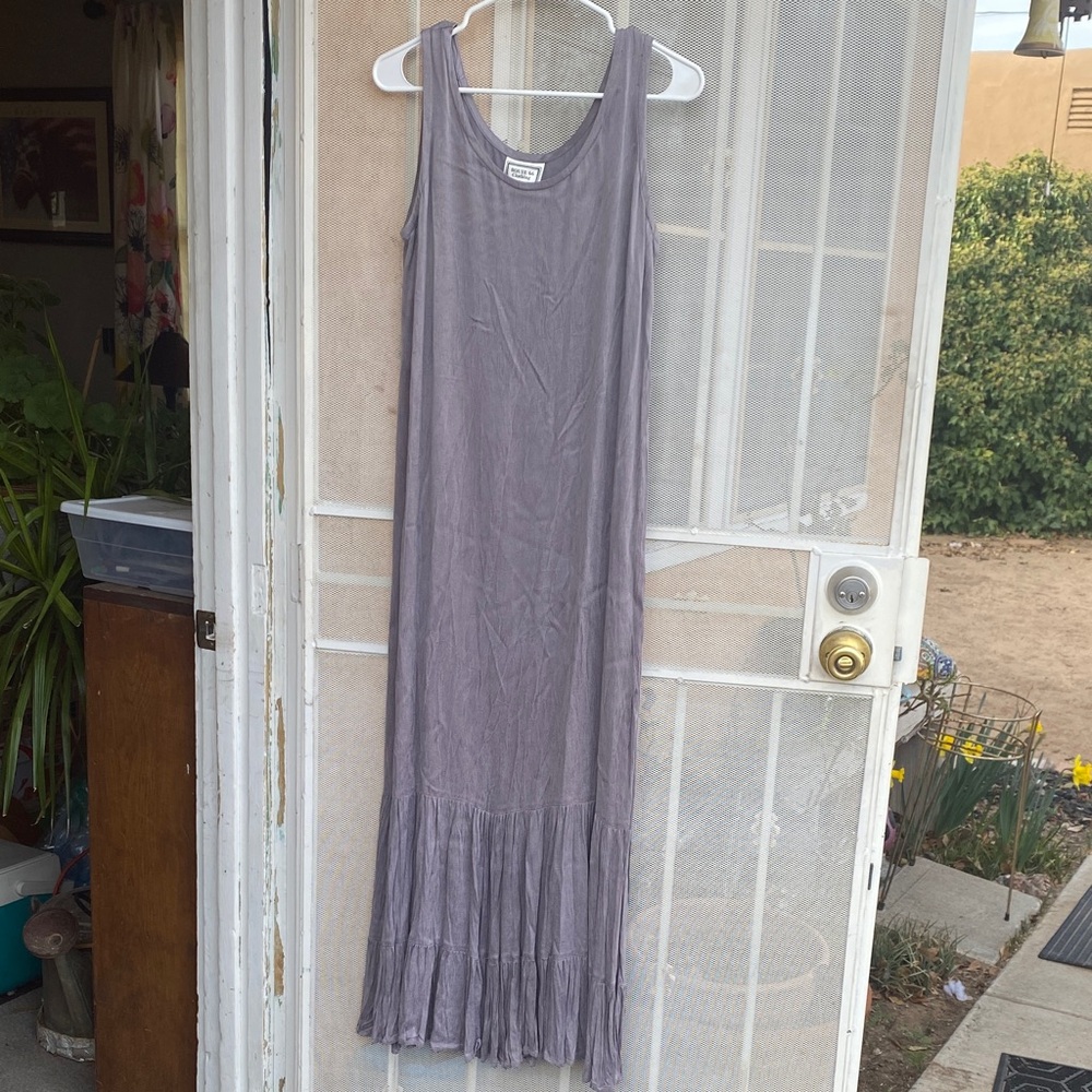 Chic Sleeveless Gray Maxi Dress